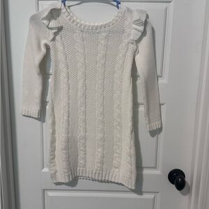 Carter's cable sweater dress white girls size 5